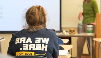 Student in classroom.